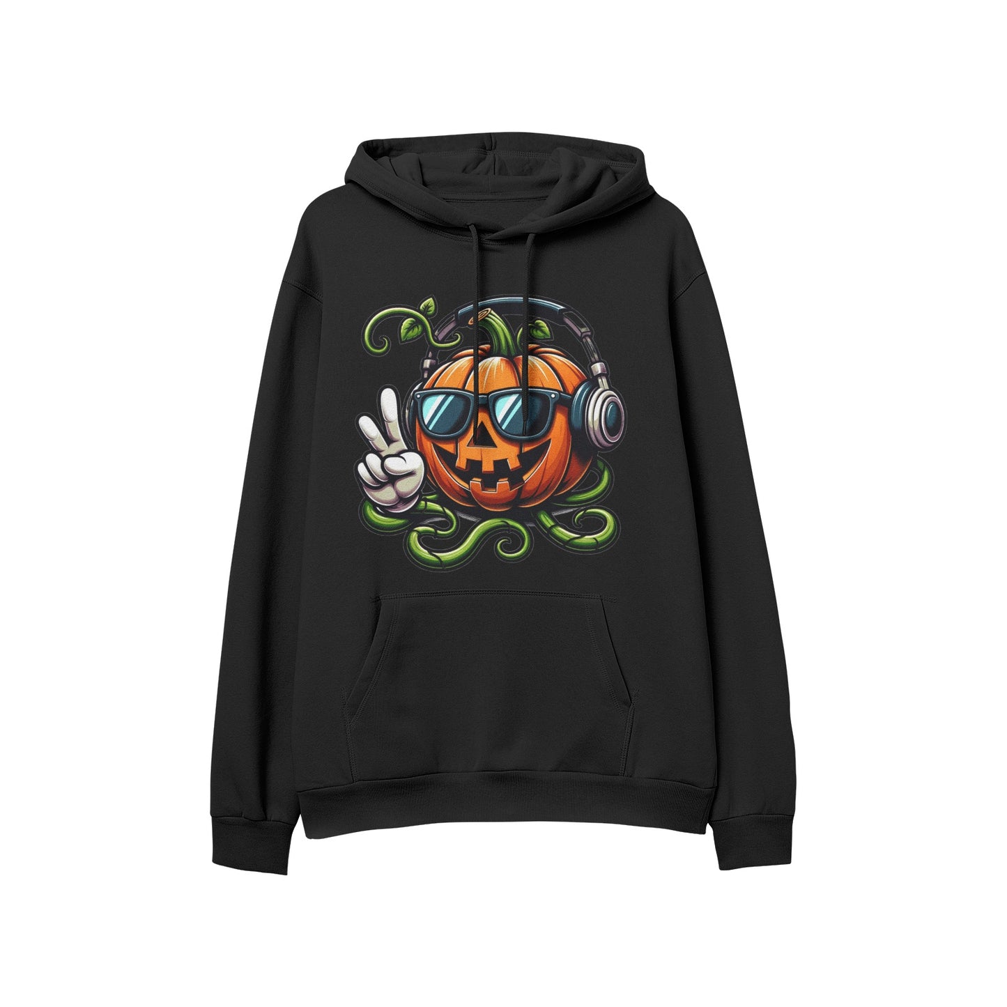 Men's Soft Cotton Halloween Pumpkin Hoodie on MLNK Store - Your cozy companion for a playful Halloween look.
