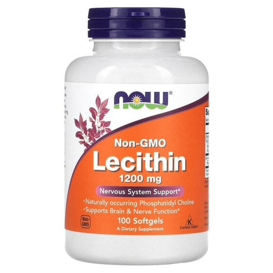 NOW Foods Lecithin 400 mg, Bottle of 100 Softgels