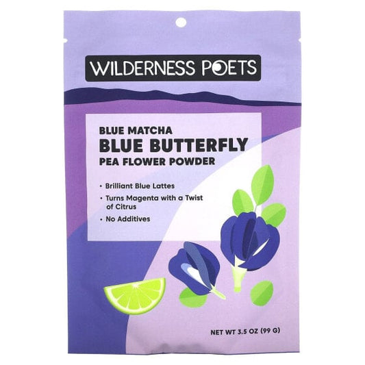 Wilderness Poets Blue Butterfly Pea Flower Powder, Blue Matcha, 3.5 oz Pack