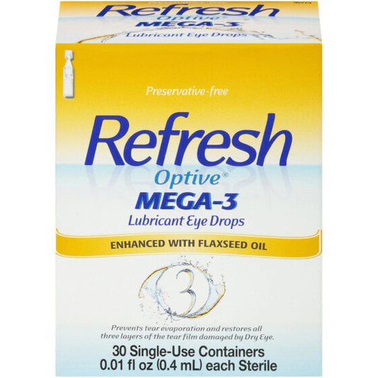 Refresh Optive Mega-3® Lubricant Eye Drops -30 Single-Use Containers