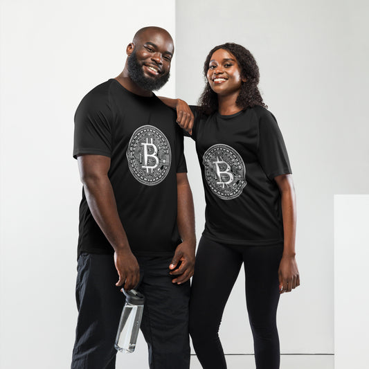 Bitcoin Crypto Merch Unisex Sports Jersey on MLNK Store - Merging athletic comfort with blockchain style