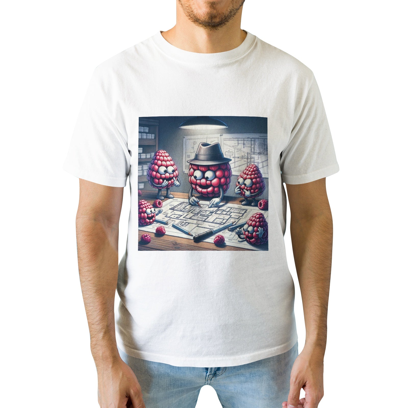 Men's Premium Cotton Aldut T-Shirt featuring Malinka Merchandise Design