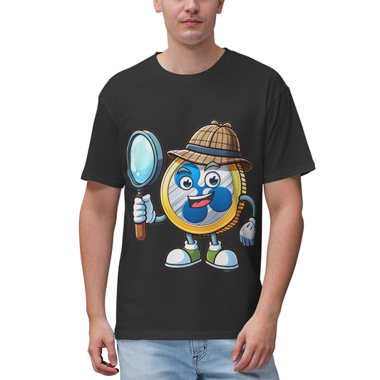 Men's Ultra Highweight Cotton T-Shirt with XRP Detective Meme Print