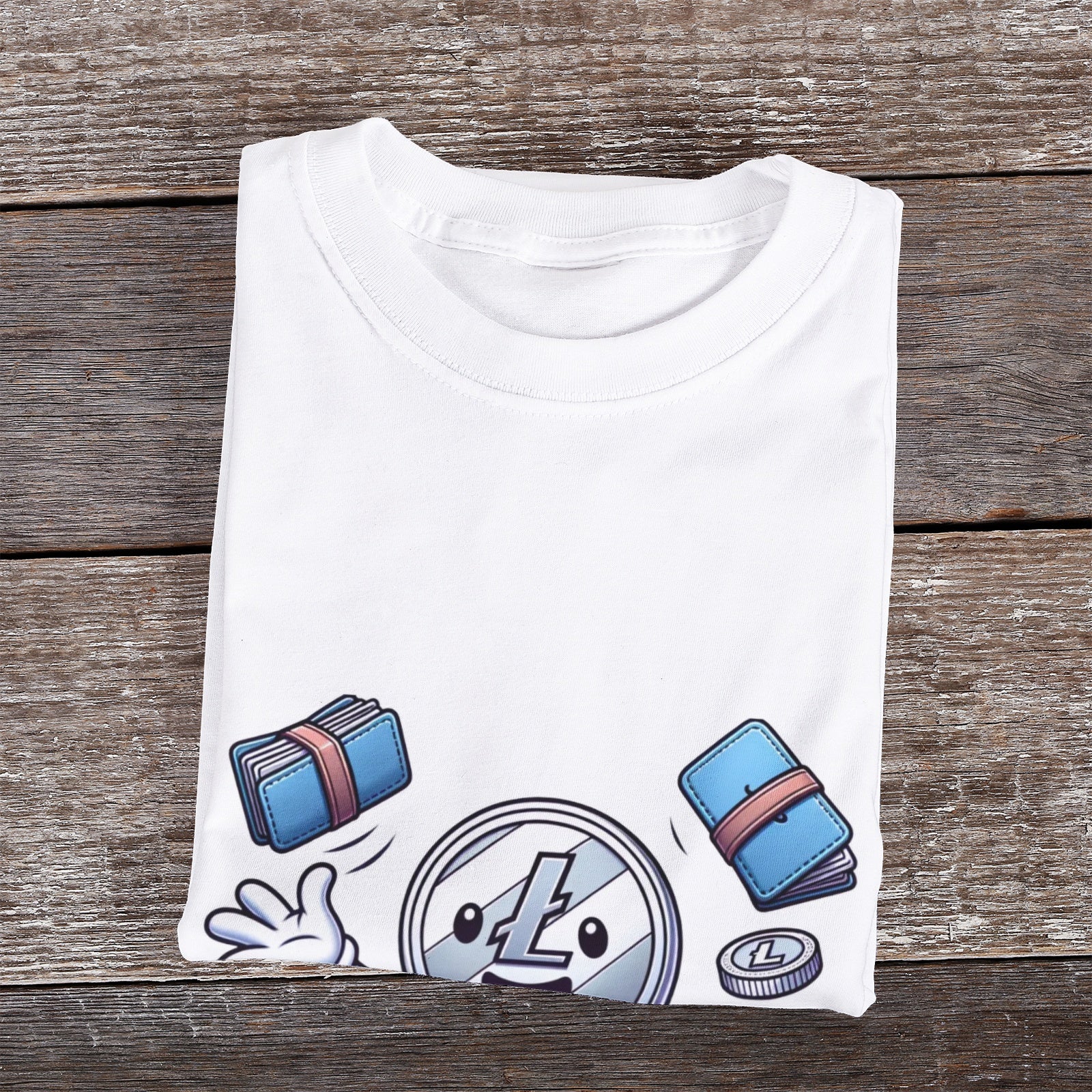 Men's T-shirt with Litecoin print crypto merch